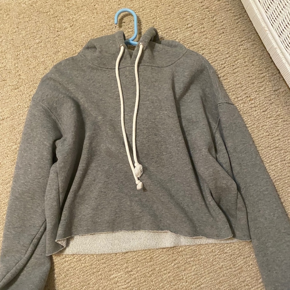 Gray cropped sweatshirt